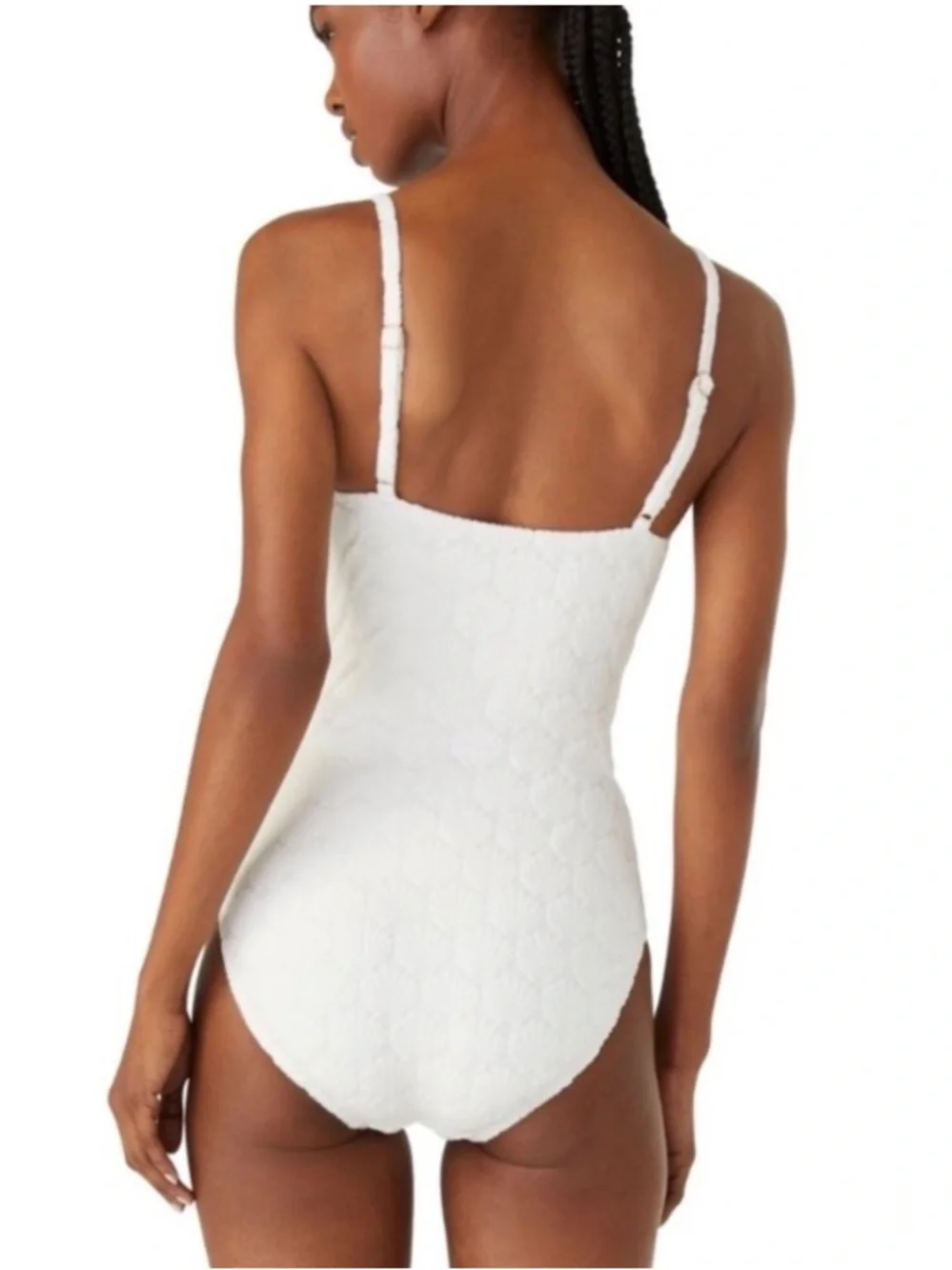 KATE SPADE Shell Jacquard One Piece Swimsuit in Ivory